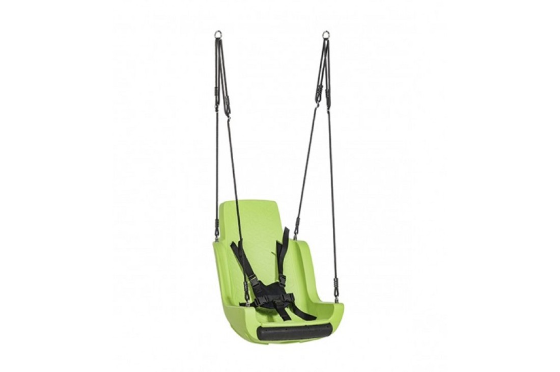 Special needs swing 'rope set’ With Safety Harness (sensory swing) Lime